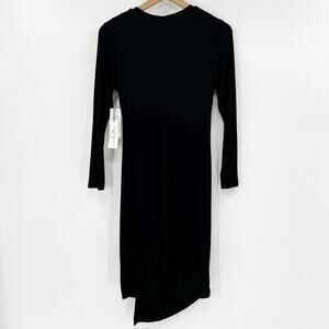 NWT Nine Britton Women's Black Long Sleeve‎ Midi Bodycon Dress Size SP